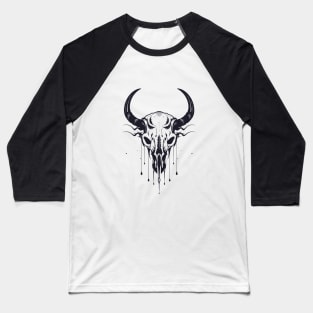 Animal Skull Wild Adventure Vector Graphic Baseball T-Shirt